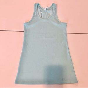 Light Blue Ribbed Under Armour Tank Top for Women | Medium | UA Heat Gear Tank